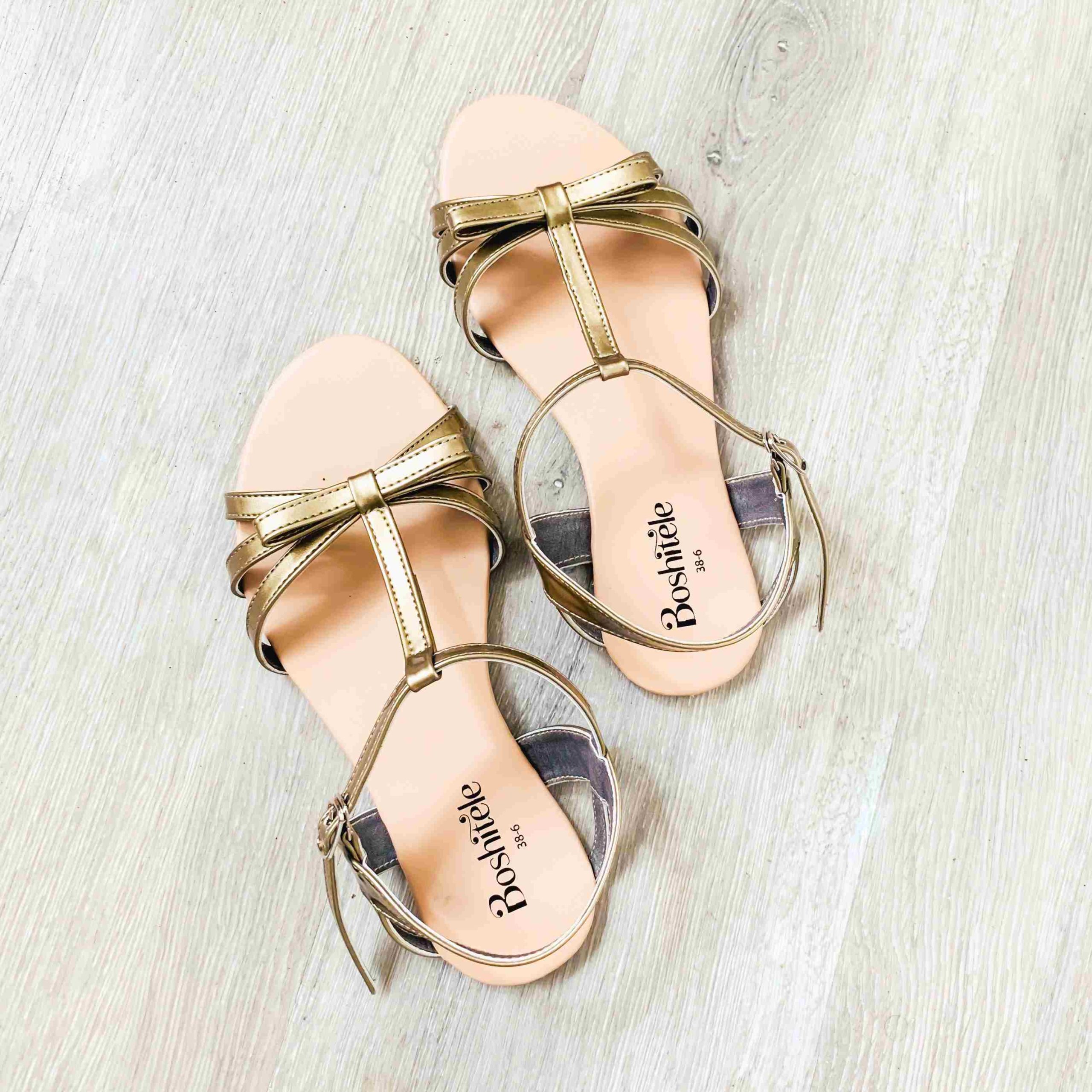 Brass Open-toe bow Sandals – GABRIELLASPICK.COM