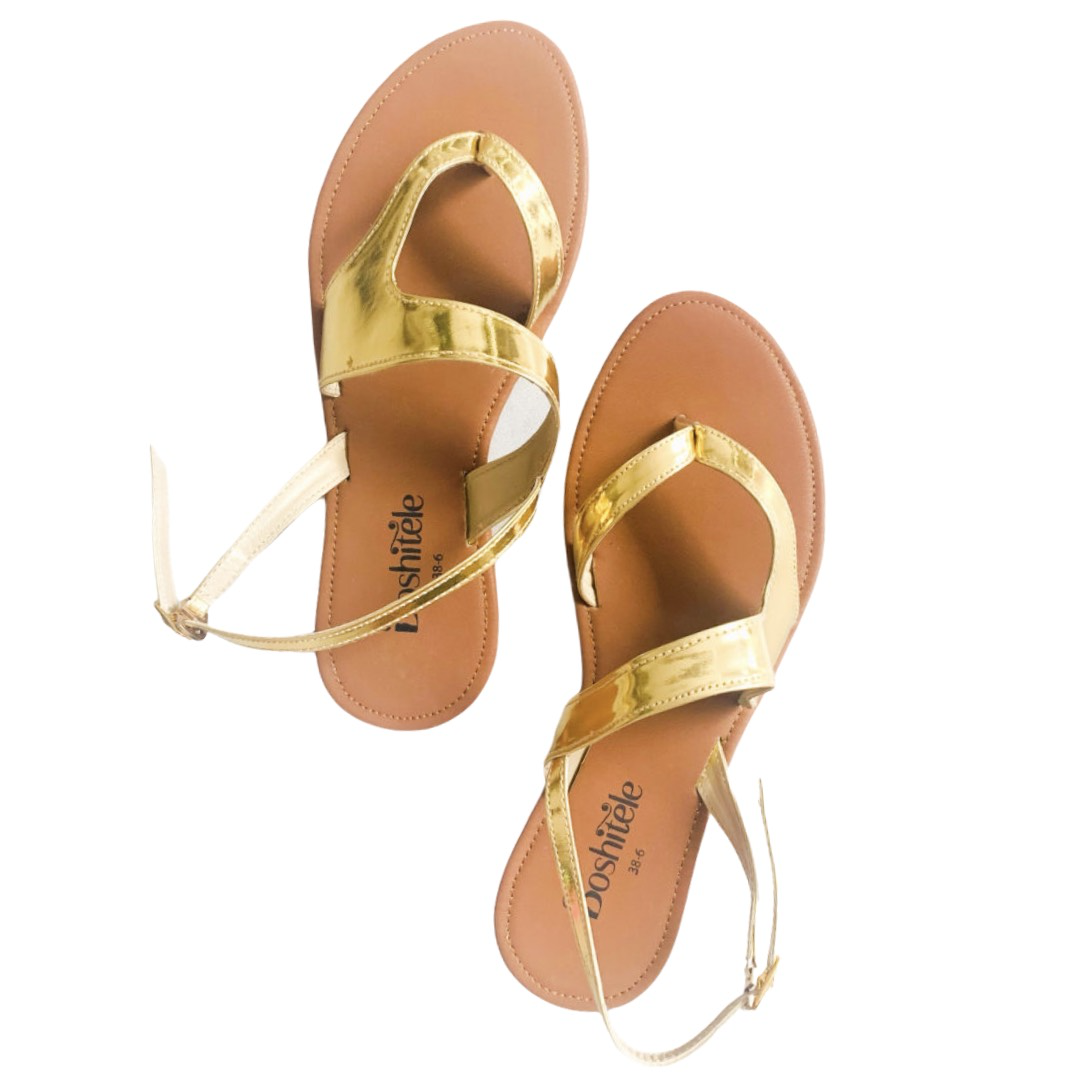 Gold Curve Sandals – GABRIELLASPICK.COM