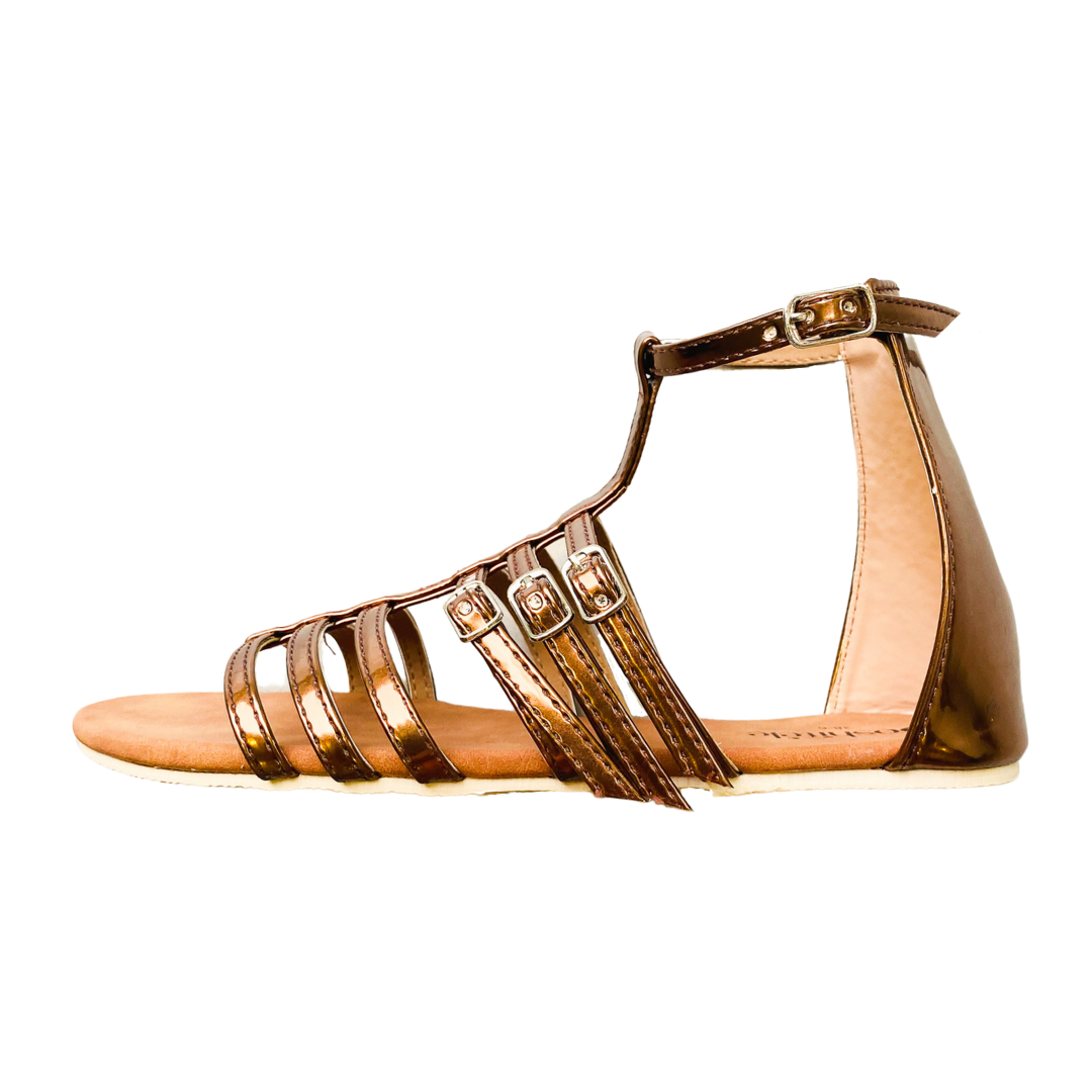 Bronze Glam Gladiator Sandals – GABRIELLASPICK.COM