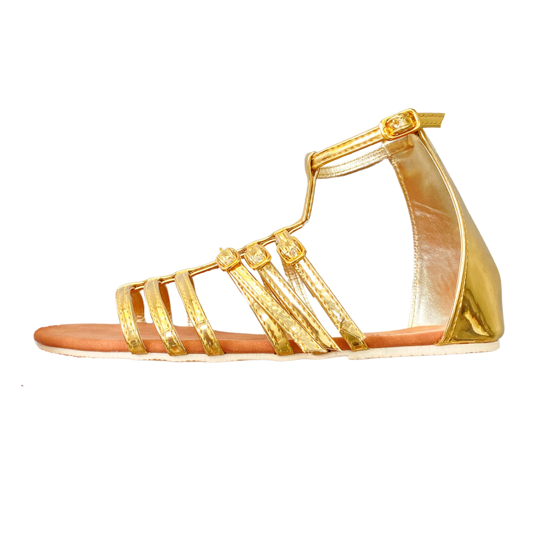 Gold Glam Gladiator Sandals – GABRIELLASPICK.COM