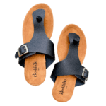 Black Placid Footbed Sandals