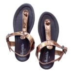 Rose Gold Toe Post Footbed Sandals - Image 2