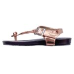 Rose Gold Toe Post Footbed Sandals