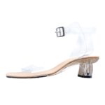 Nude Transparent Ruby Glass Heels