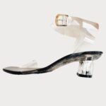 Black Transparent Ruby Glass Heels