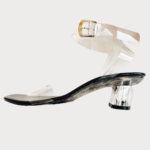 Black Transparent Ruby Glass Heels