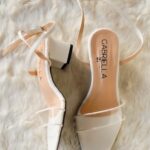 White Transparent Strap Heel