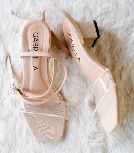 Nude Transparent strap Heel