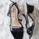 Black Transparent Strap Heel