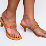 Musterd Color Thread work heel